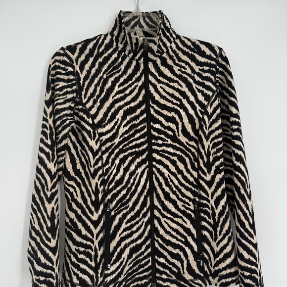 J.McLaughlin Billie Catalina cloth Animal Print  Zip Front Jacket size Small - Picture 4 of 10